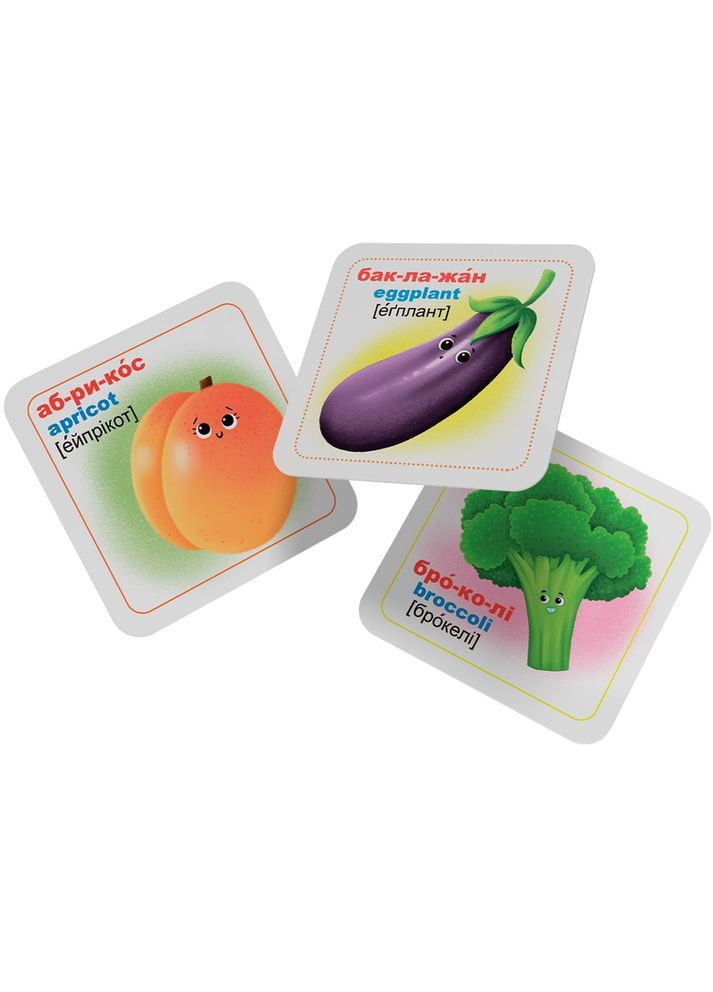 Картки Розумні картки. Фрукти та овочі 30 шт (9789669875464) Кристал Бук (365750477)