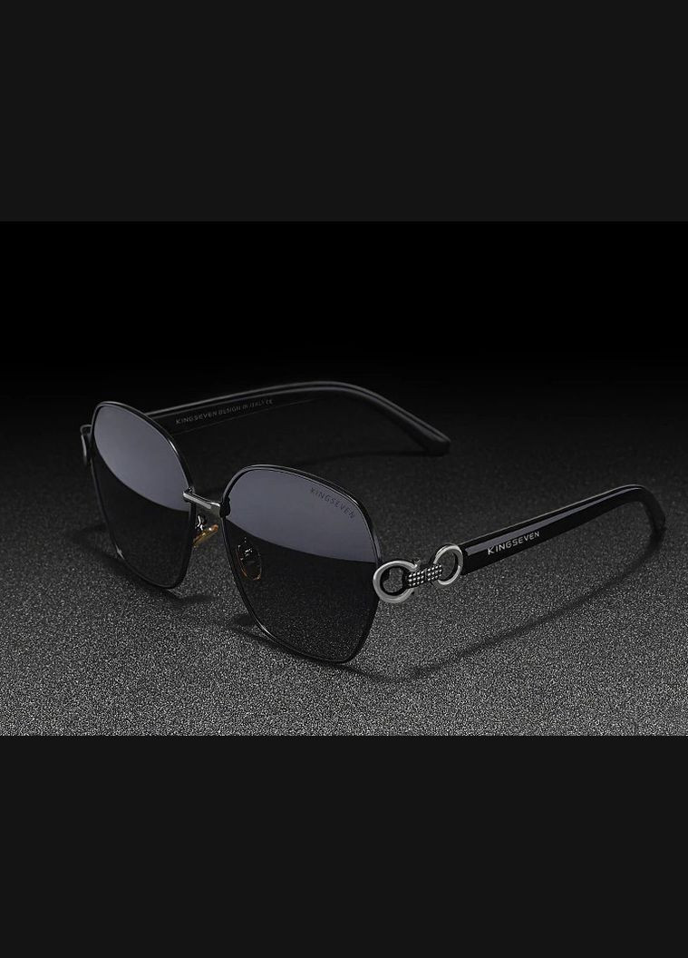 Женские поляризационные солнцезащитные очки N7898 Black Gray KINGSEVEN (303401505)