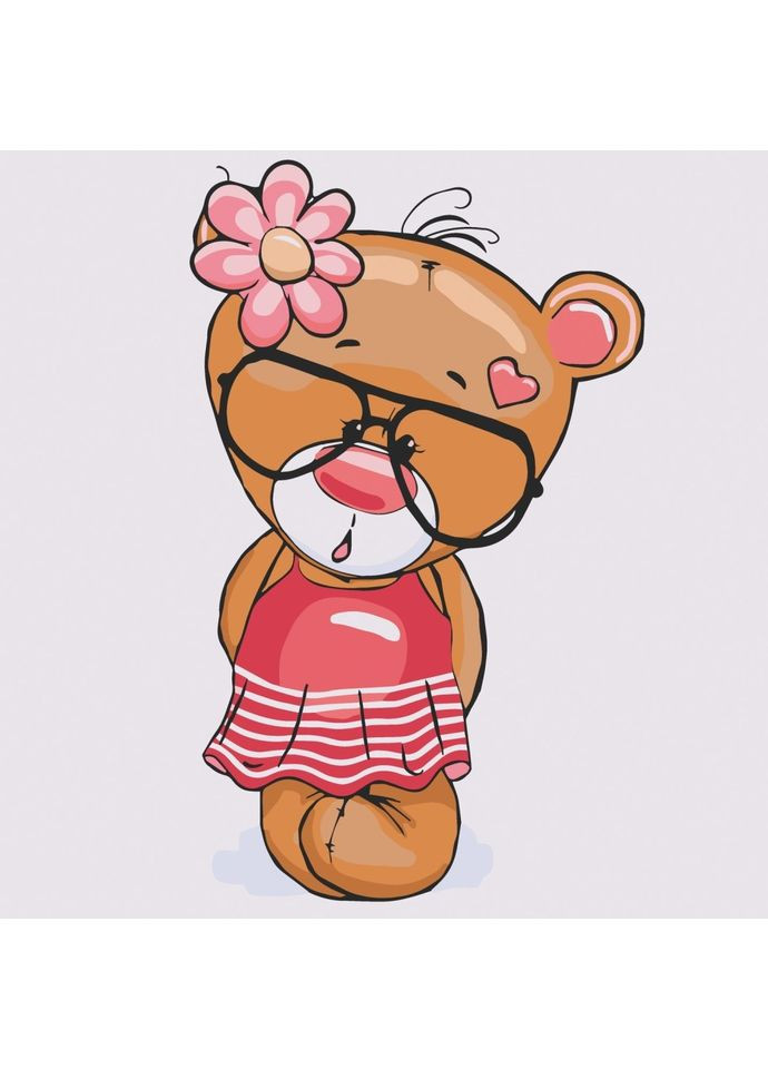 Картина по номерам "Стыдливый медвежонок" 15061-AC 30x30 см Art Craft (358939653)