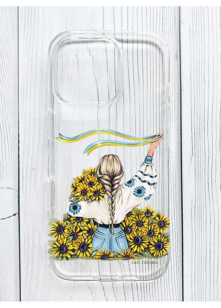 Прозорий чохол на iPhone 16 Pro Max Дівчина зі стрічкою (принт 25) Creative (355400452)
