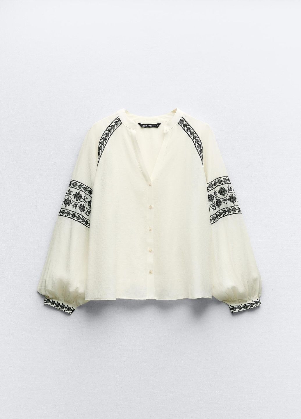 Молочная демисезонная блуза Zara