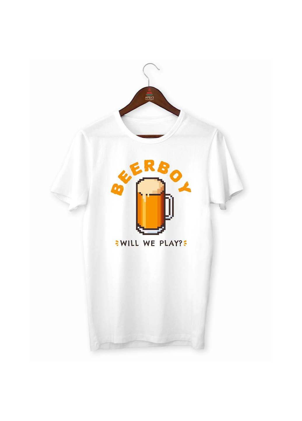 Белая футболка beerboy will we play Кавун