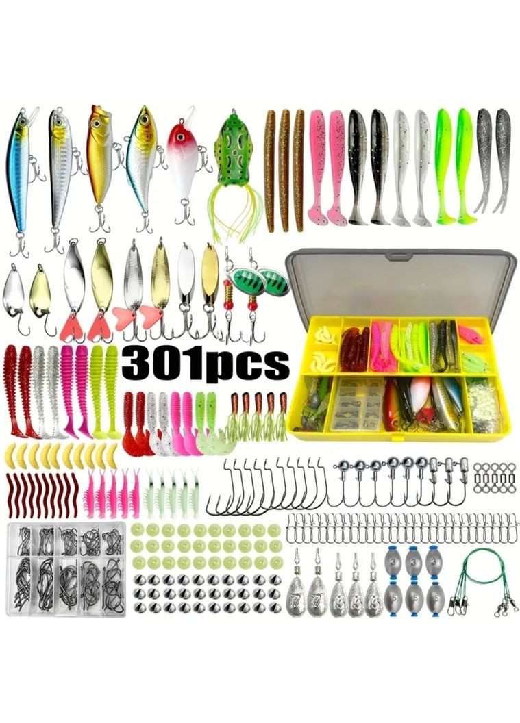 Набір рибальських приманок джигаö на щуку судака окуня силіконові приманки Джиг-головка No Brand (361224109)