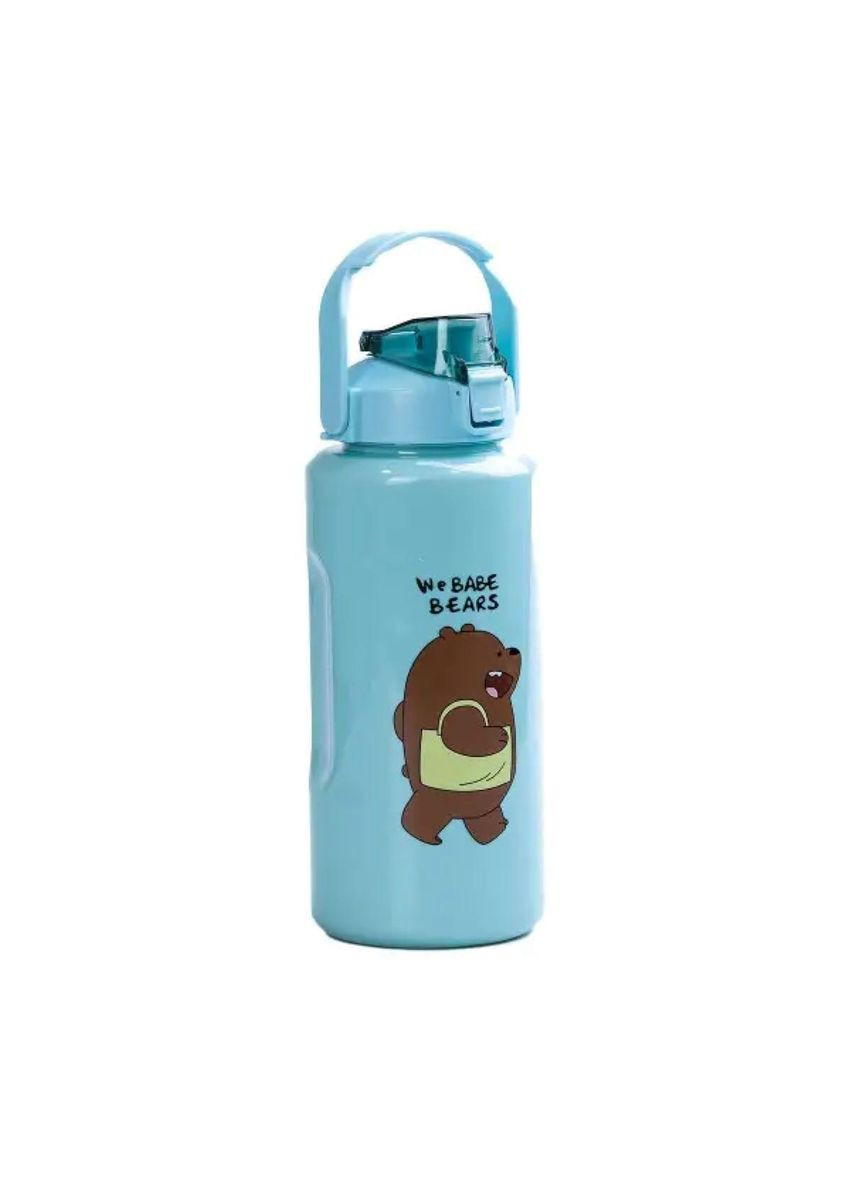 Набір пляшок 3 в 1 Панда з поїлкою і ручкою 0.3 (л) 0.7 (л) 2 (л) М'ятний HPZSB120014M Happy Life (351431772)