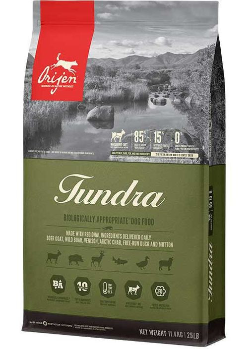 Сухий корм для собак для всіх порід та всіх стадій життя Tundra Dog 11.4 кг (o18512) Orijen (280951560)