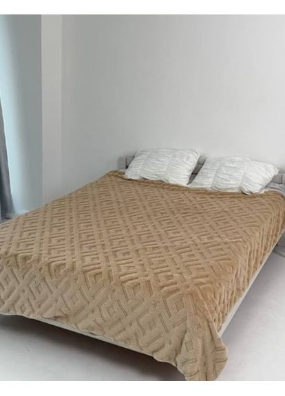 Плед Королівська Шиншила Ромб 21226 200х230 см кава з молоком Dushka Home (368764680)