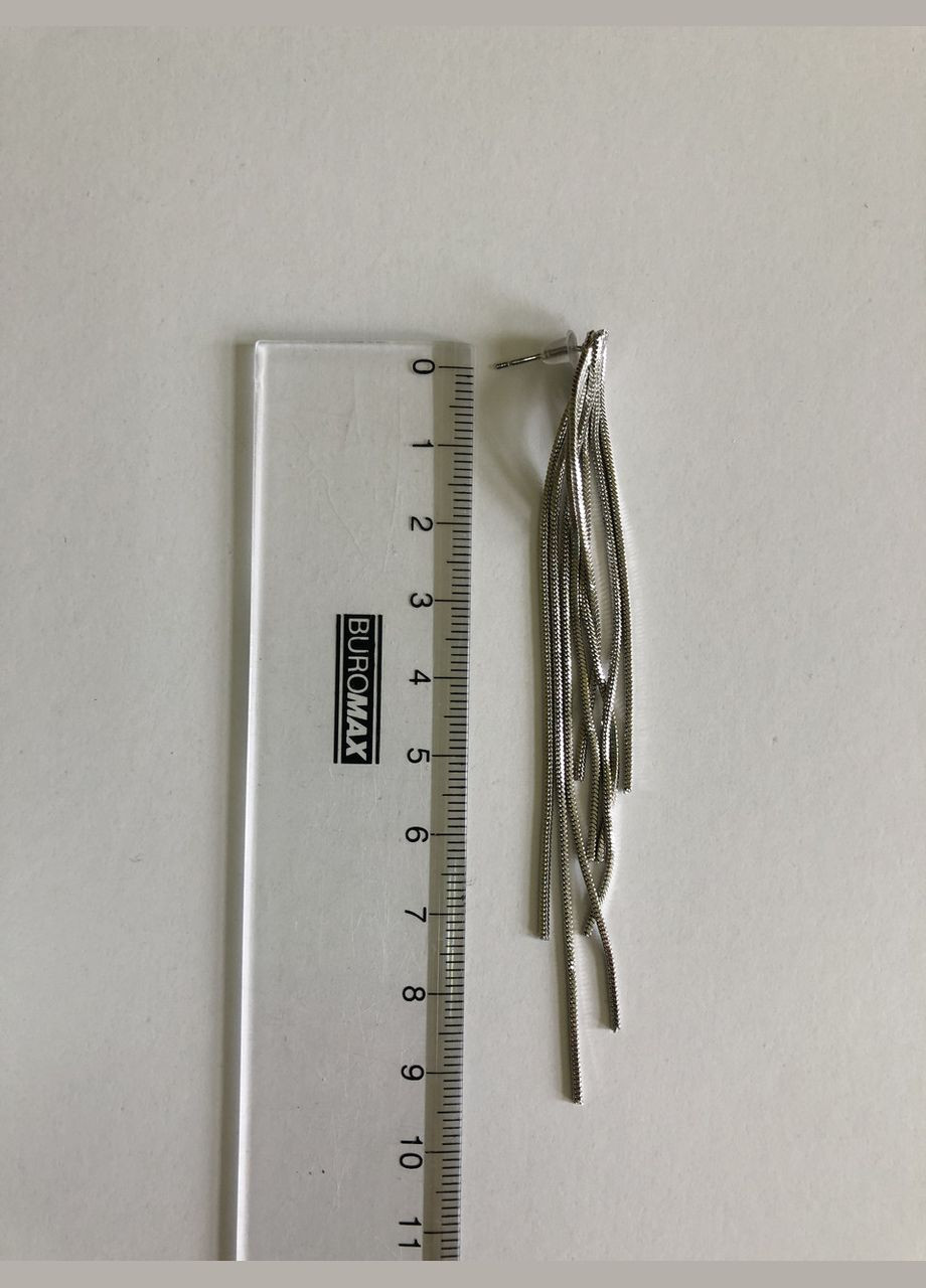 Довгі сережки цвяшки з ланцюжками (12-135) No Brand (314931234)