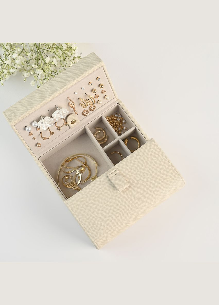 Органайзер для украшений MY HOME "ПЕКТОРАЛЬ" 15х15х6.8 см (FH-51 BEIGE) МВМ (363256467)