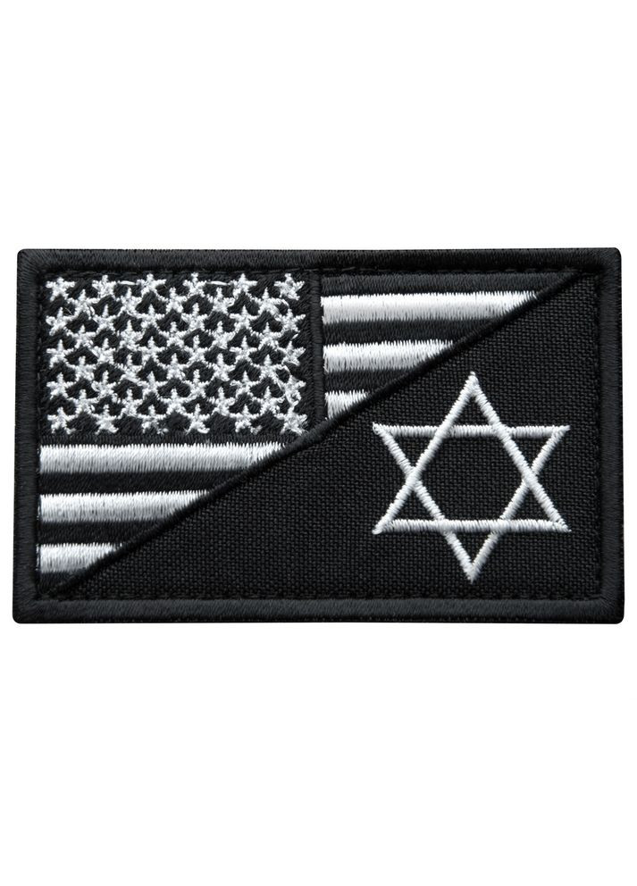 Набір шевронів 2 шт на липучці Прапор США та Ізраїль, вишитий патч нашивка 5х8 см IDEIA (275870647)
