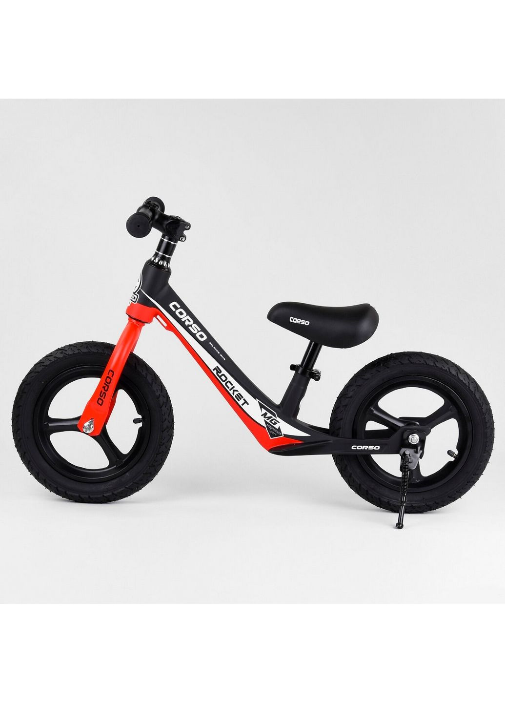 Велобіг дитячий 12'', з надувними колесами, магнієвою рамою та магнієвими дисками, підніжка 79х15х46 см Corso (289460255)