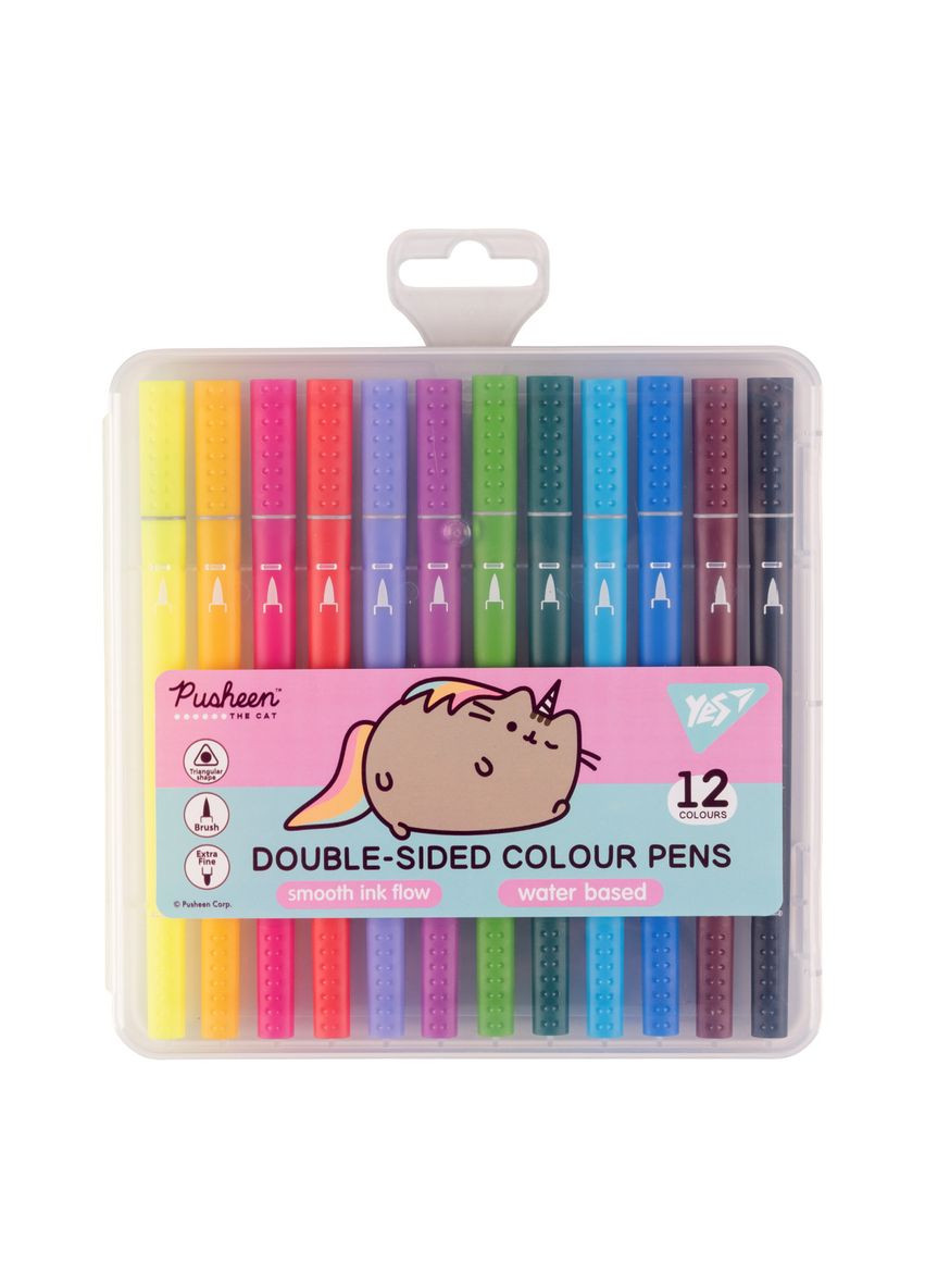 Фломастеры двусторонние Pusheen 650561 12 цветов Yes (364790869)