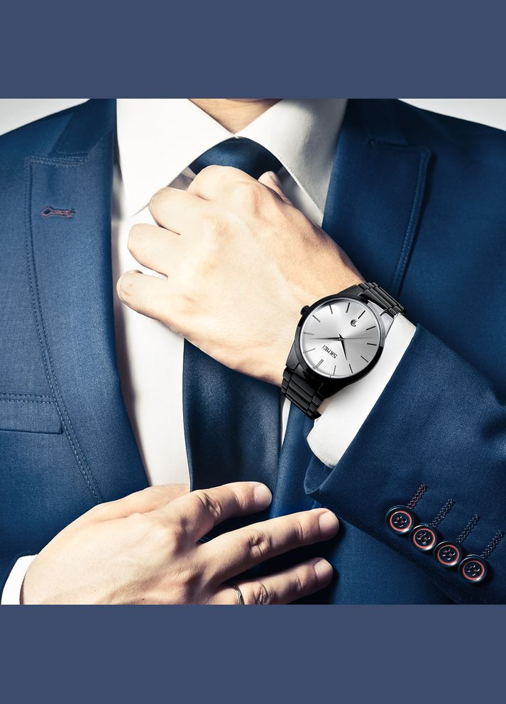 9140BKSI Black-Silver кварцевый сasual, классический Skmei (323079803)