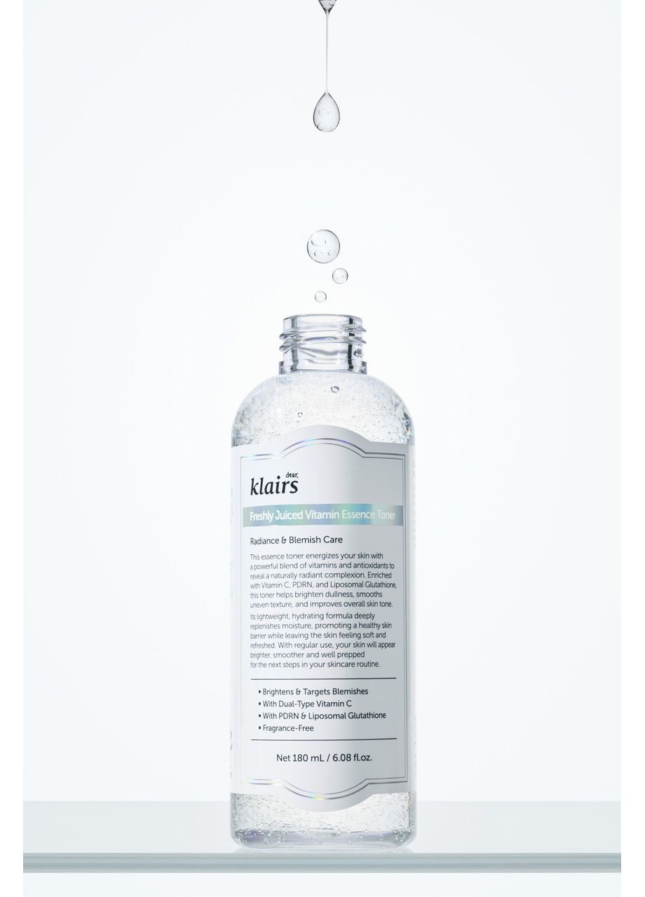 Тонер-эссенция с витамином C Freshly Juiced Vitamin Essence Toner 180 мл dear, Klairs (369544117)
