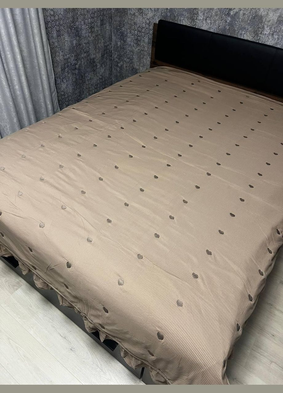 2-х спальные покрывало хлопковое на диван 200х200 Кофе (П4К-rai-pokruvalo-001-05) No Brand (306633173)