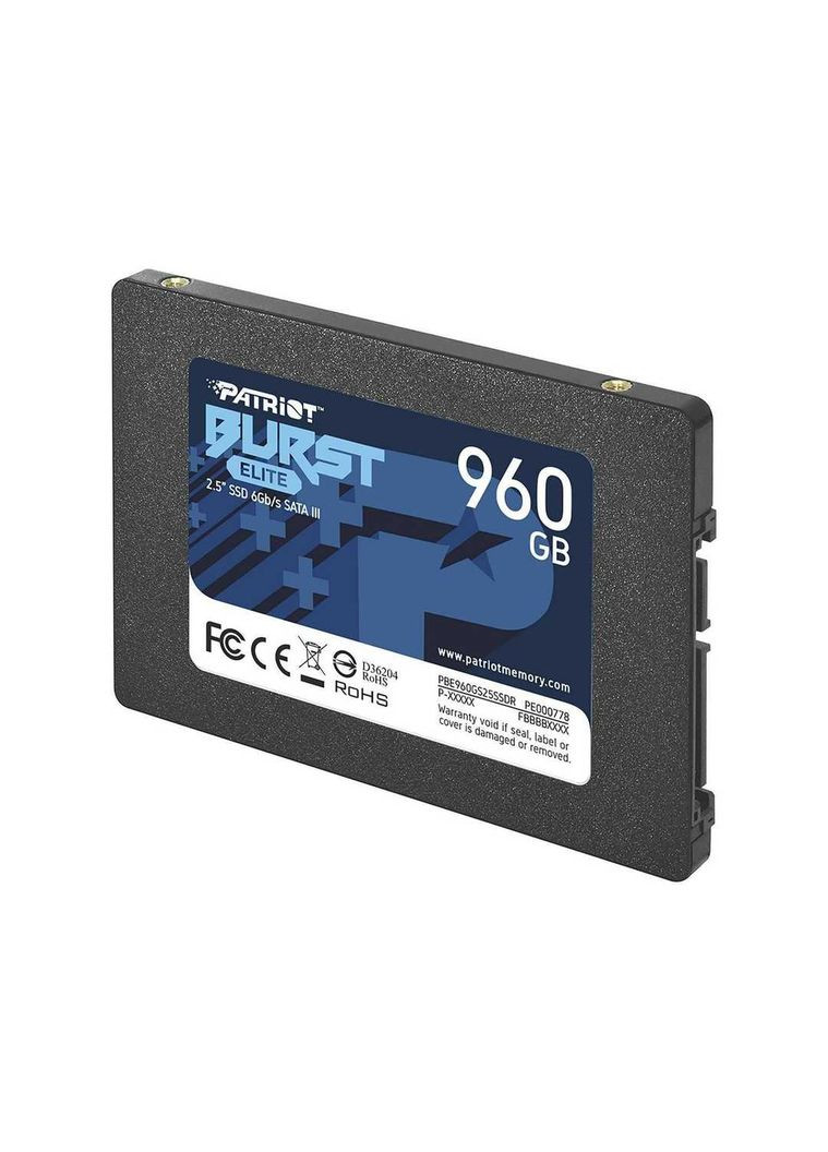 Накопичувач SSD 960GB Burst Elite 2.5" SATAIII TLC (PBE960GS25SSDR) Patriot (341489849)