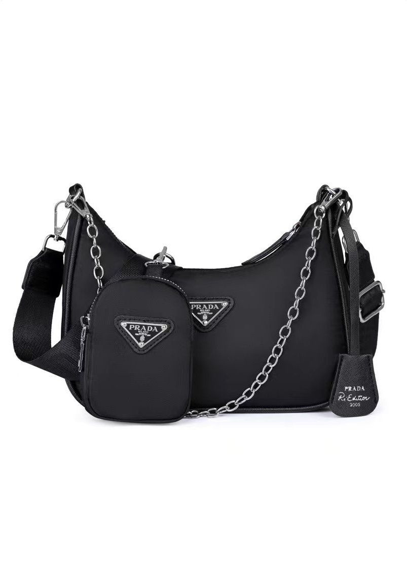 Жіноча сумка Prada хобо чорна No Brand (299279346)