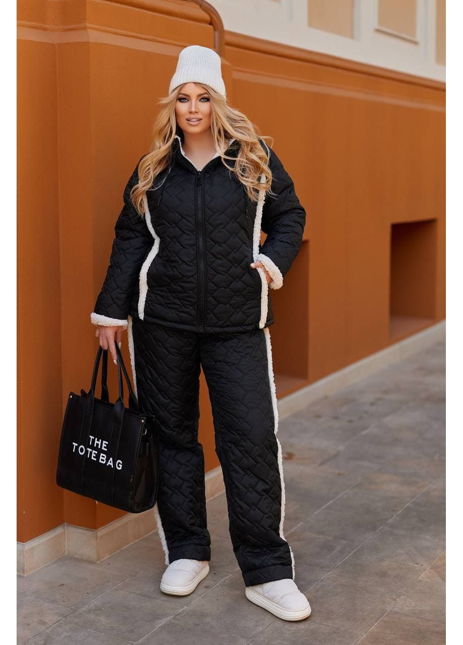 Жіночий зимовий теплий костюм двійка смарагдового кольору New Trend (357490051)