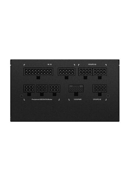 Блок живлення 1000 Вт, UD1000GM PG5 V2, Black, модульний, 80+ Gold, Active PFC, 12 см, 4xMolex / 8xSATA / 1x16-pin / 4x6+2-pin Gigabyte (395349450)