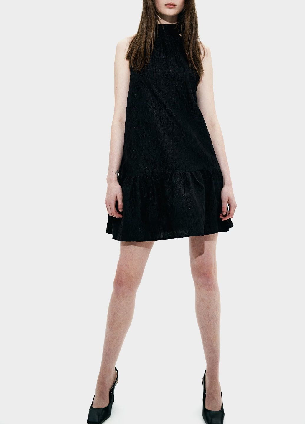 Чорна святковий сукня H&M однотонна