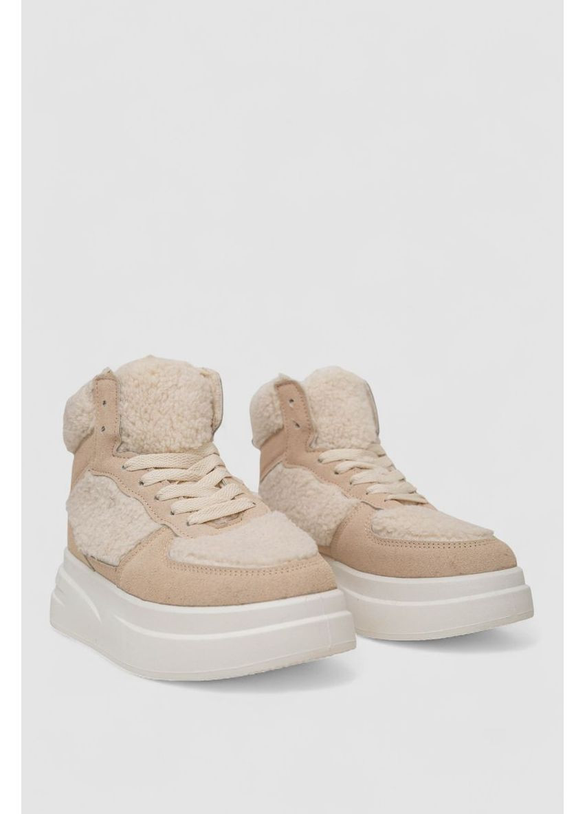 Кроссовки женские зимние на меху хайтопы Sport Line бежевые демисезоны (367179779)