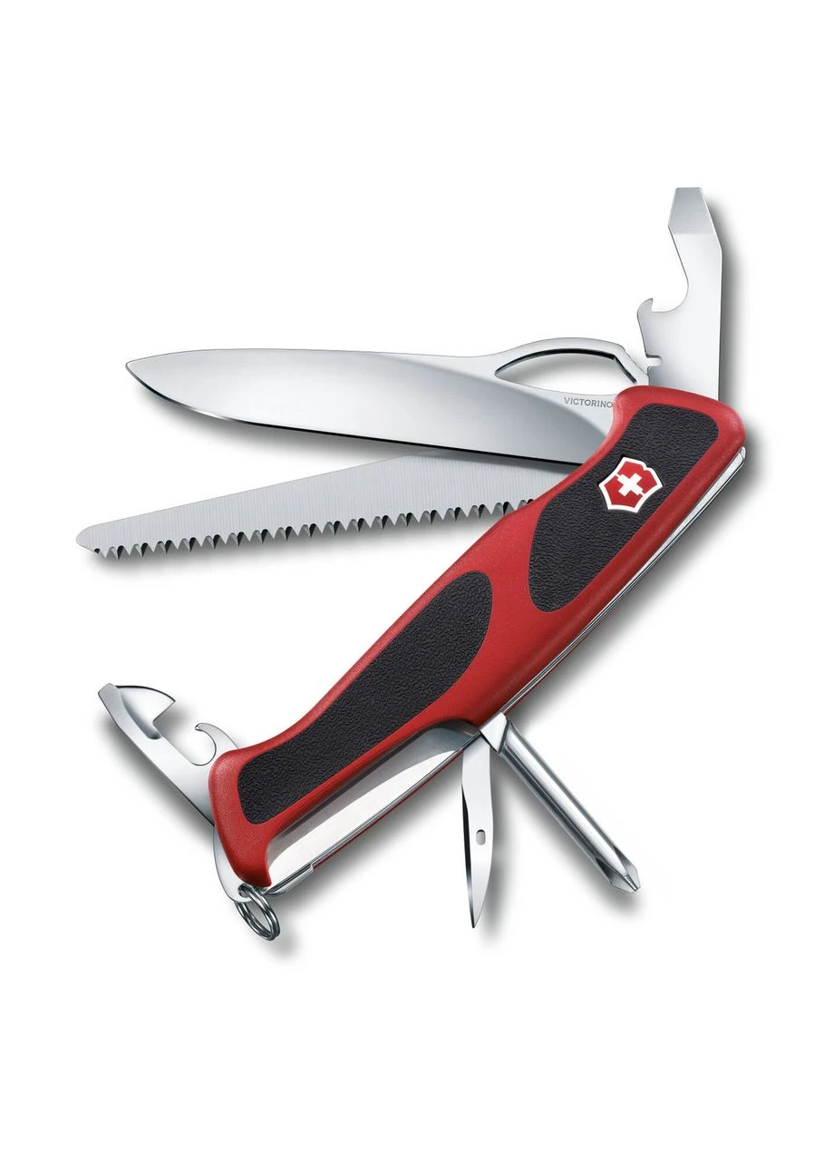Ніж Delemont "RangerGrip 78", нержавіюча сталь, 12 функцій, червоно-чорний, 130 мм Victorinox (395899142)