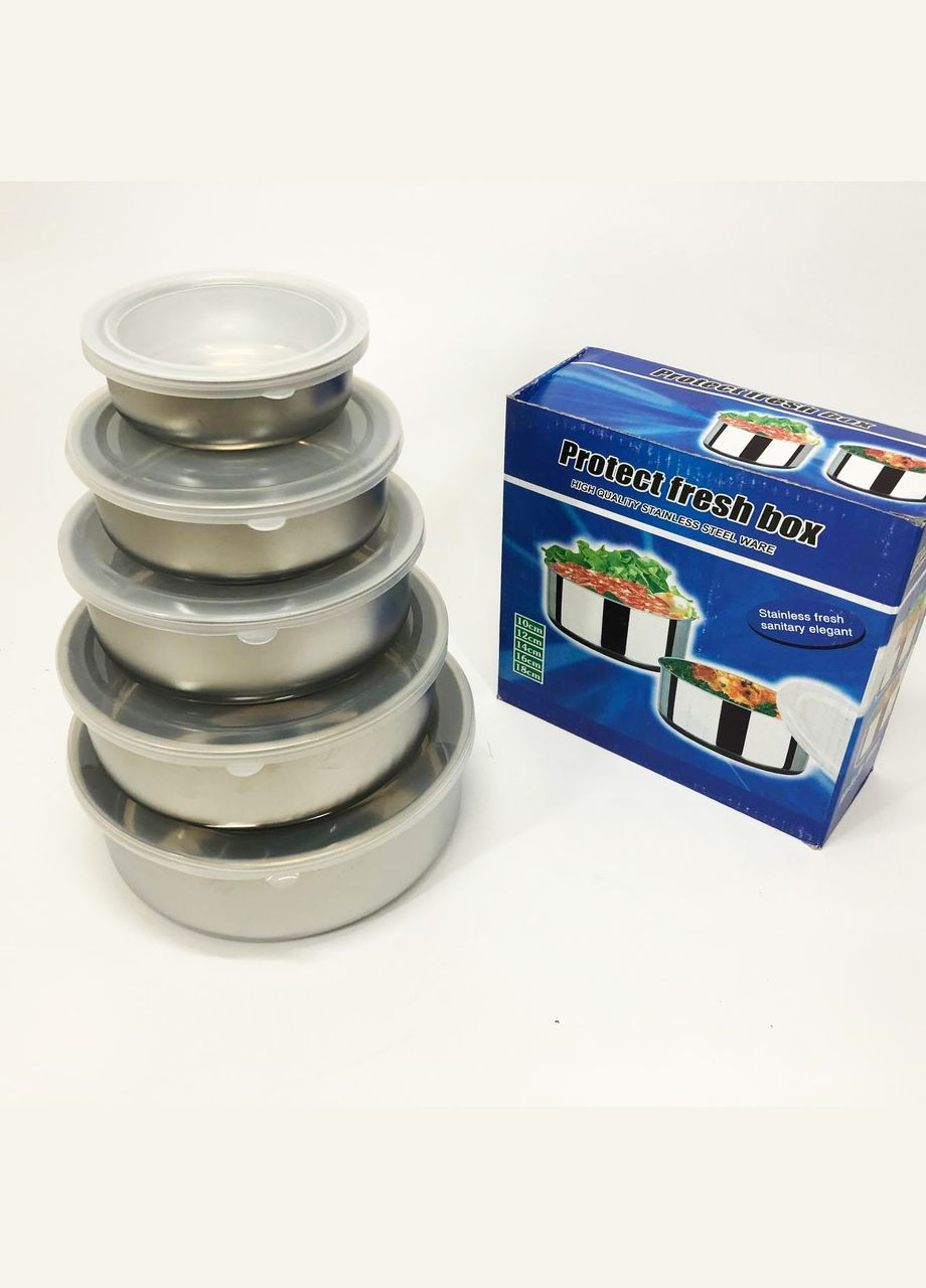Набор пищевых контейнеров UN-1515 5 шт из нержавеющей стали Unique (364664837)
