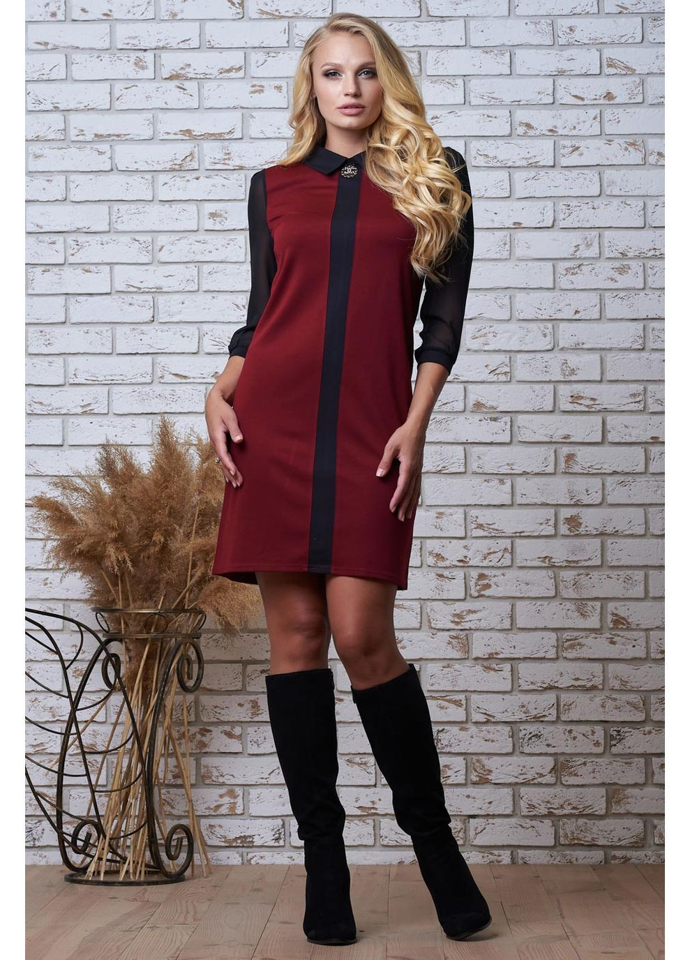 Темно-червона сукня 556.1151 Seventeen