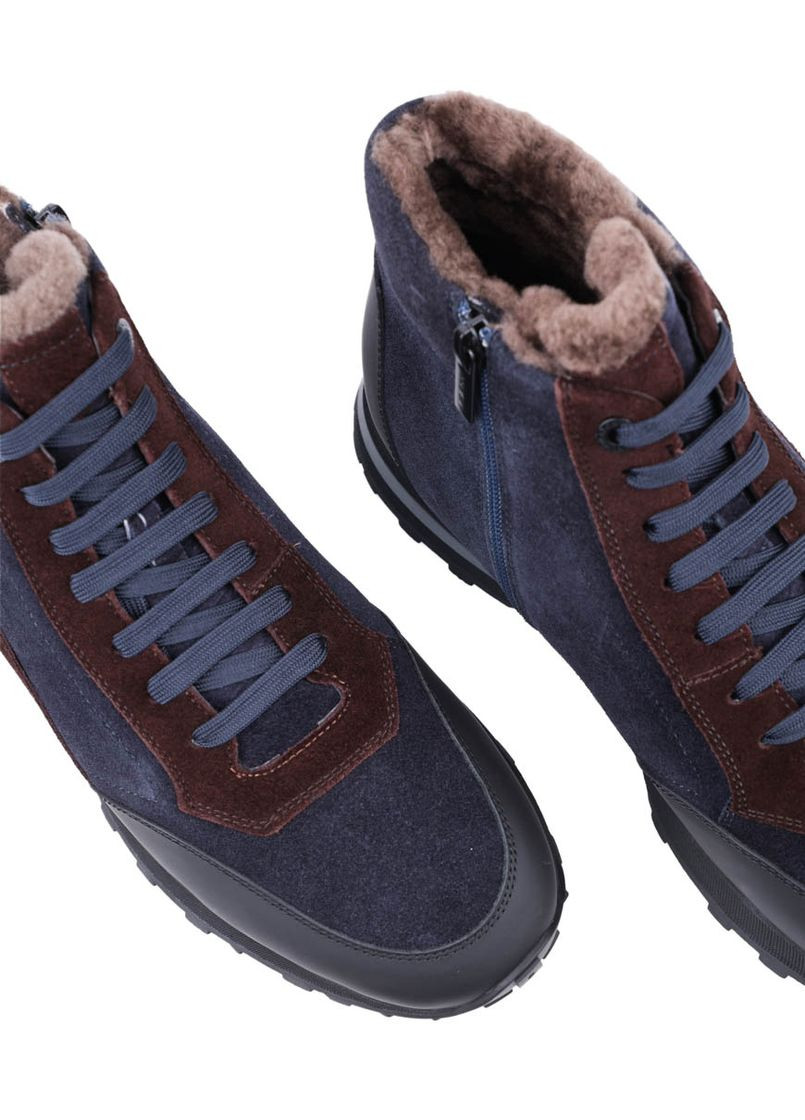 Синие зимние мужские ботинки m833x-03-mu1/mu8/s42m синий замша MIRATON