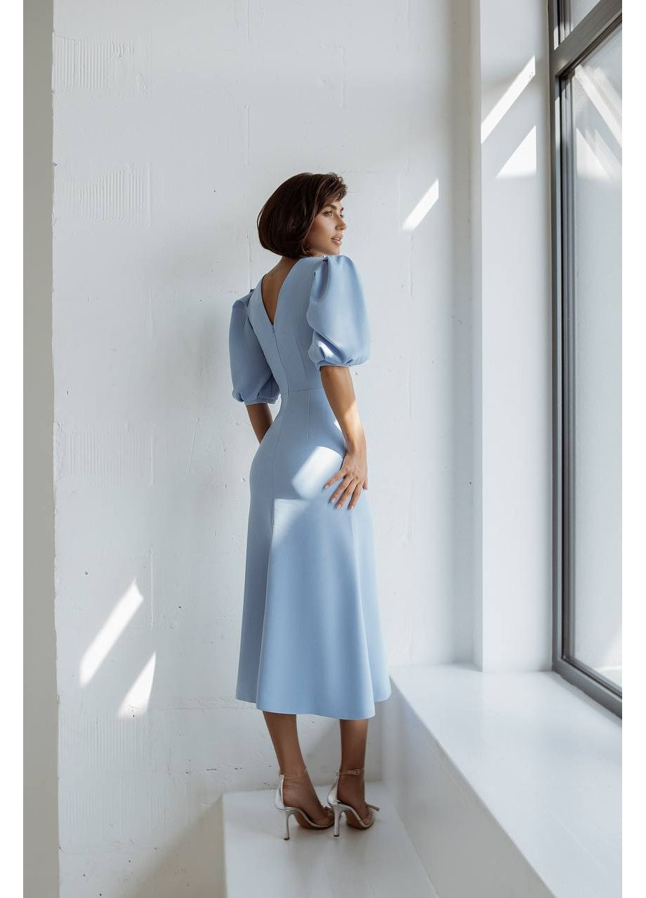 Голубое голубое платье меди No Brand