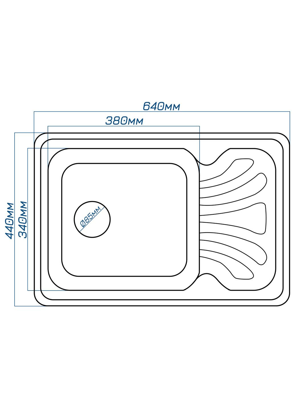 Кухонная мойка Rasa 64 Biela (102) Romzha (314832449)
