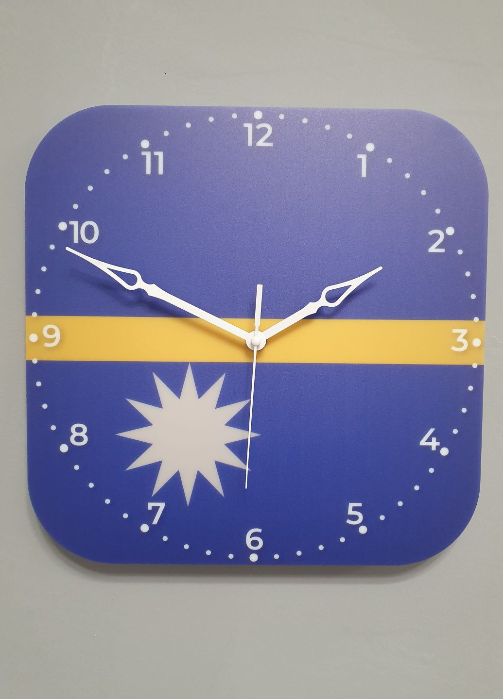 Годинник настінний прапор Науру No Brand (321989333)