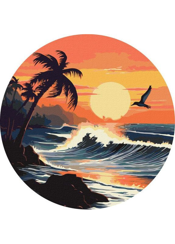 Картина по номерам "Великолепная стихия" ©art_selena_ru KHO-R1001 диаметр 39 см Идейка (302386941)