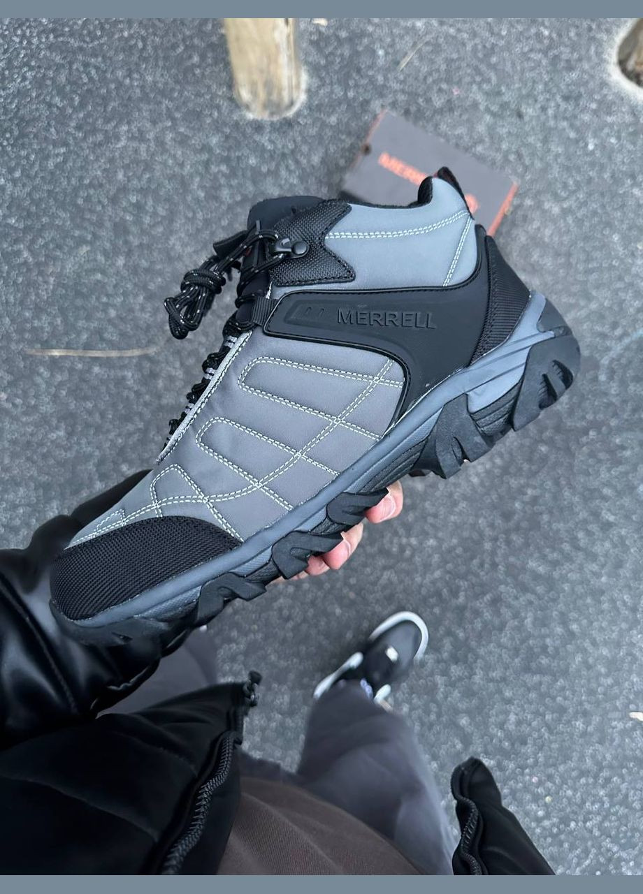 Серые зимние зимние кроссовки No Brand