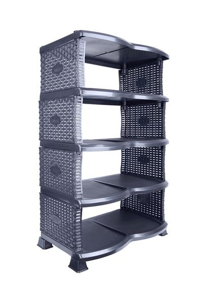Етажерка для взуття Еко Black Ротанг (0756 Рот Еко Black 48*30*79 см) Violet House (298427184)