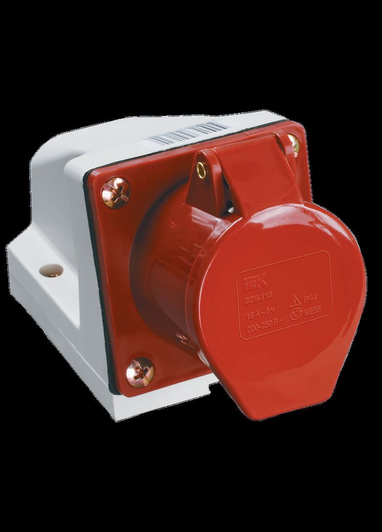 Розетка стационарная 3Р+РЕ 16А 380В IP44, PSR12-016-4-U УЕК (336906110)