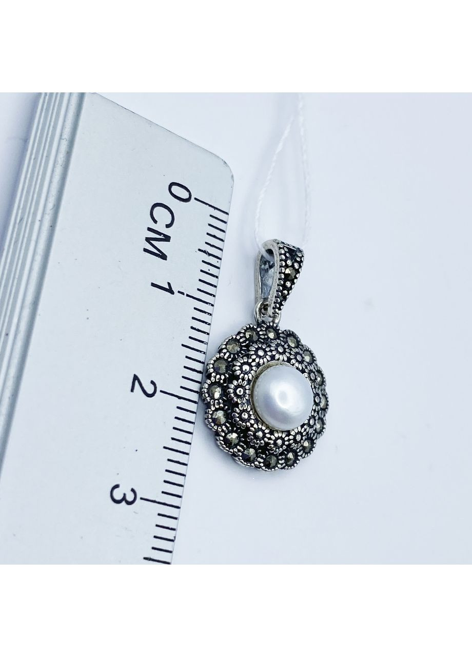 Кулон срібний з перлами та марказитом 2,27 г No Brand (369737040)