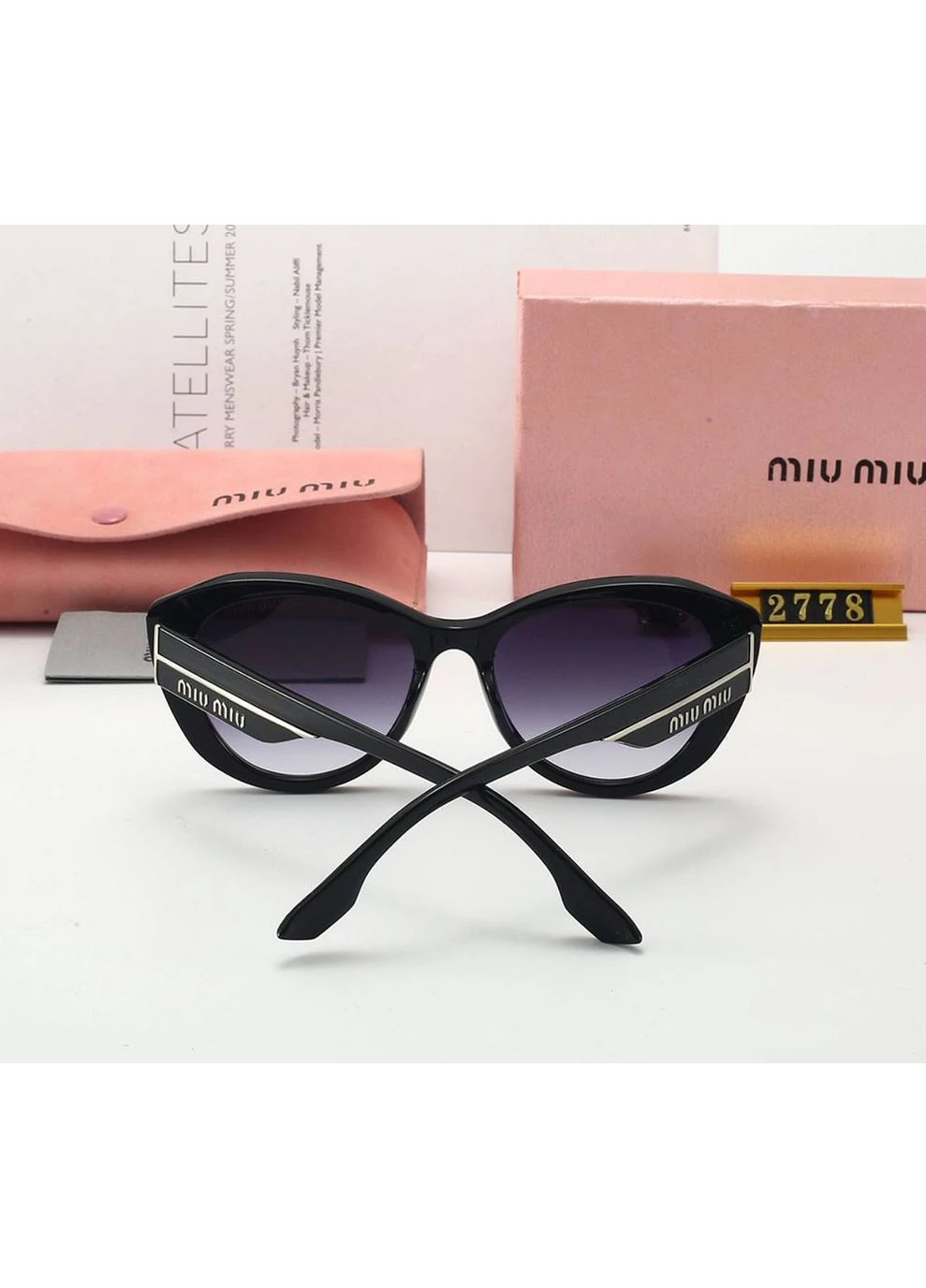 Жіночі сонцезахисні брендові окуляри 2778 black No Brand (383975246)