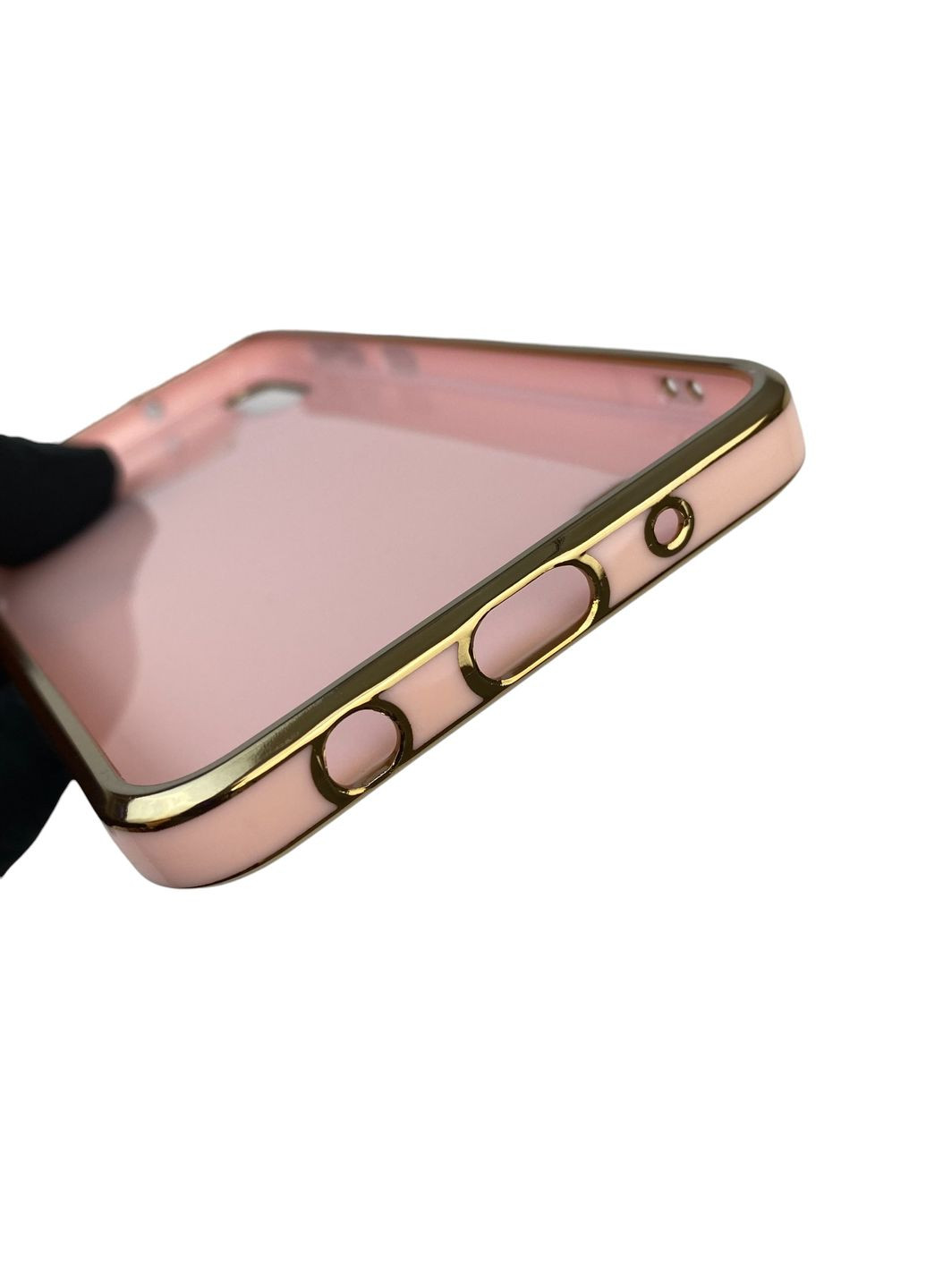 Чехол для Galaxy M10 SM-M105F с кольцом MagSafe с золотой окантовкой на самсунг м10 пудровый gs1 Samsung (366227899)