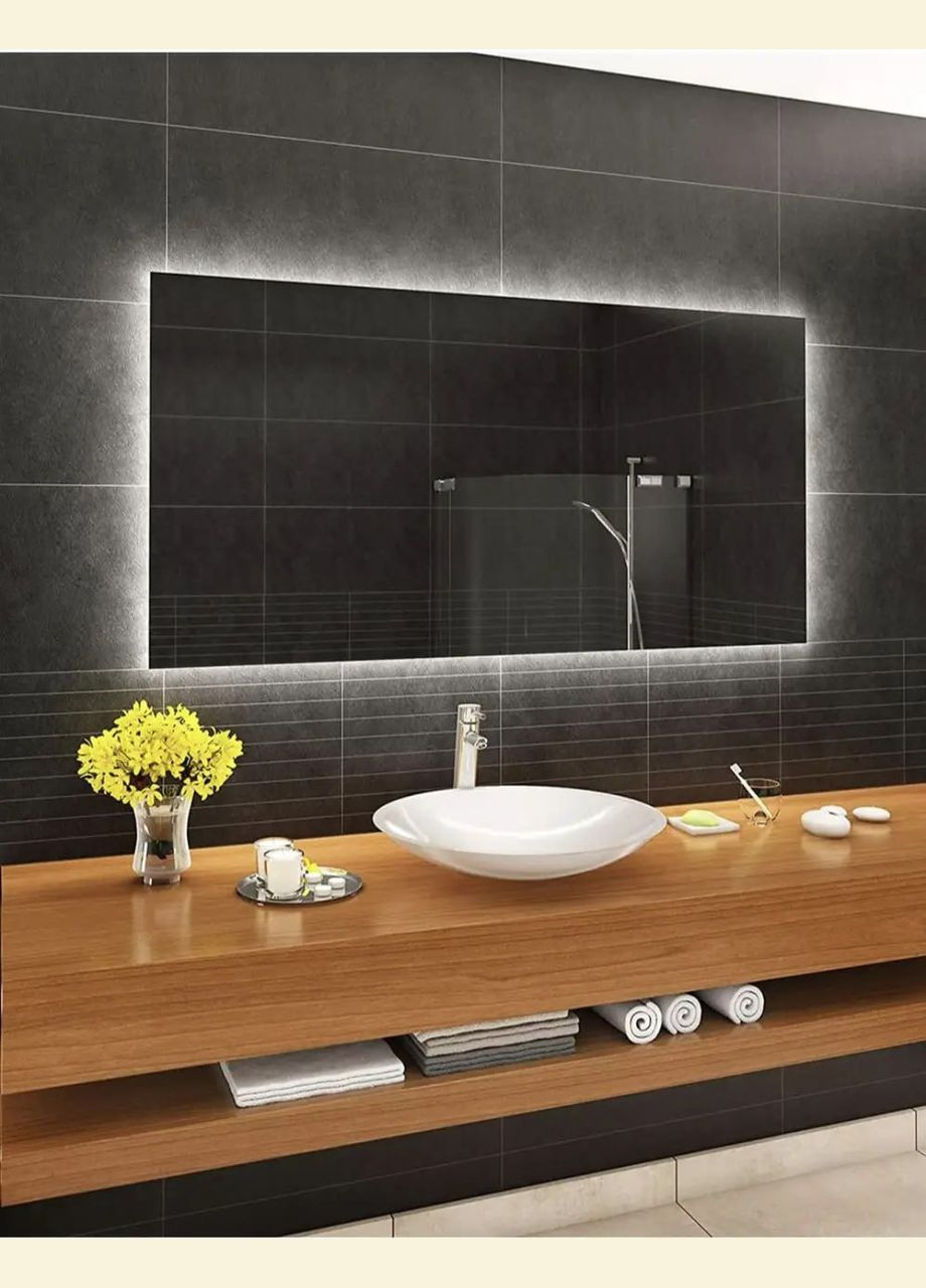 Прямоугольное зеркало с подсветкой 800×500мм Glass (282959429)