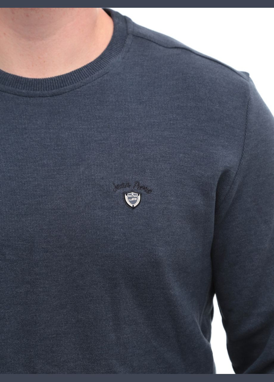 Темно-синий демисезонный джемпер мужской темно-синий прямой однотонный большой размер джемпер Jean Piere Пряма