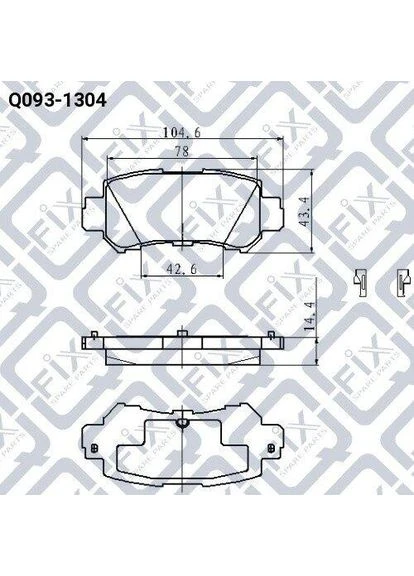 Колодки тормозные задние дисковые Mazda CX-3/CX-5 1.5D–2.5 11.2011– Q-FIX (390044394)