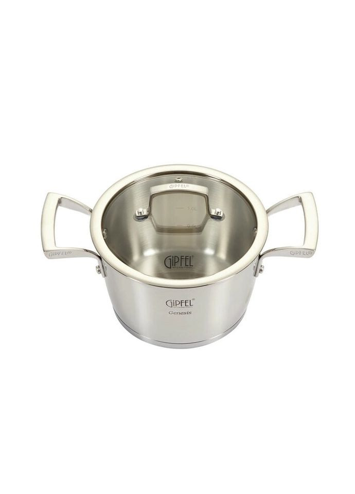 Каструля Genesis GP-1254 20 см 2.8 л срібляста Gipfel (335972613)