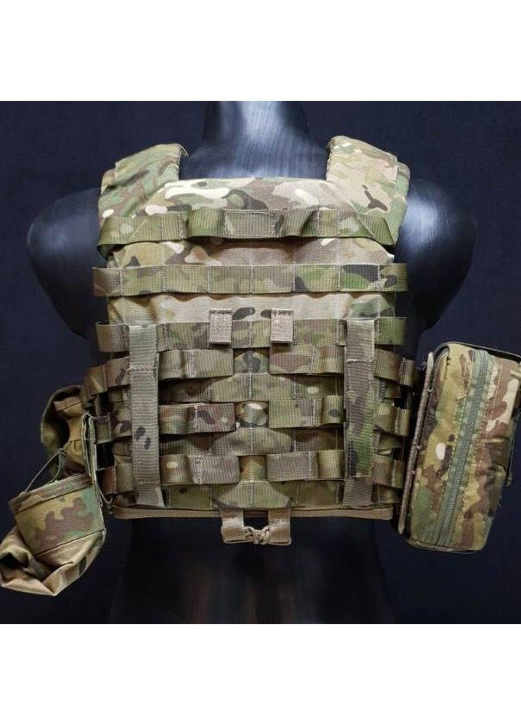 Тактичний комплект плитоноска М6 з підсумками без плит (Мультикам піксель) No Brand (332635870)