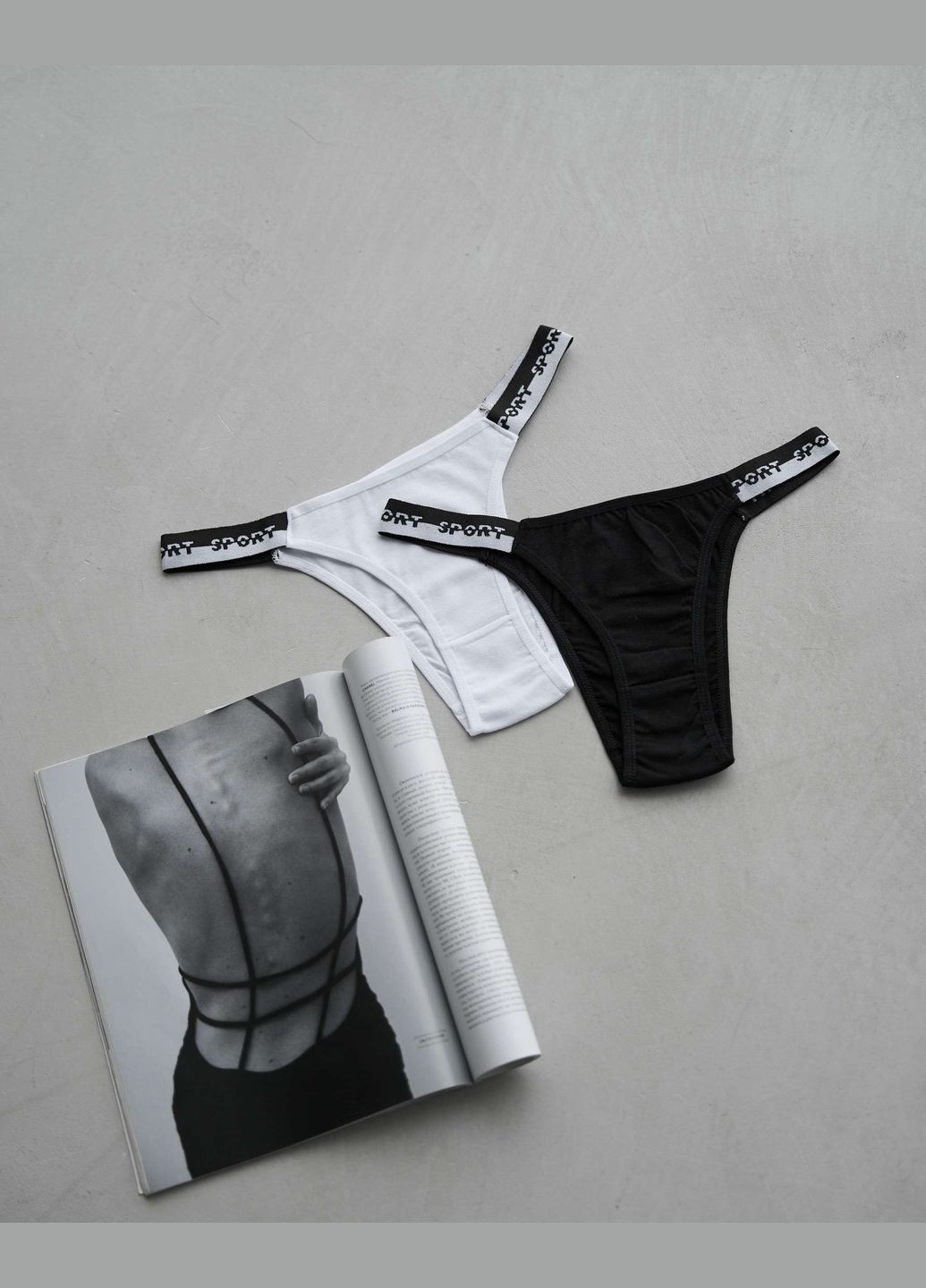 Трусики-танги жіночі однотонні 5 шт. Nicoletta (322126846)