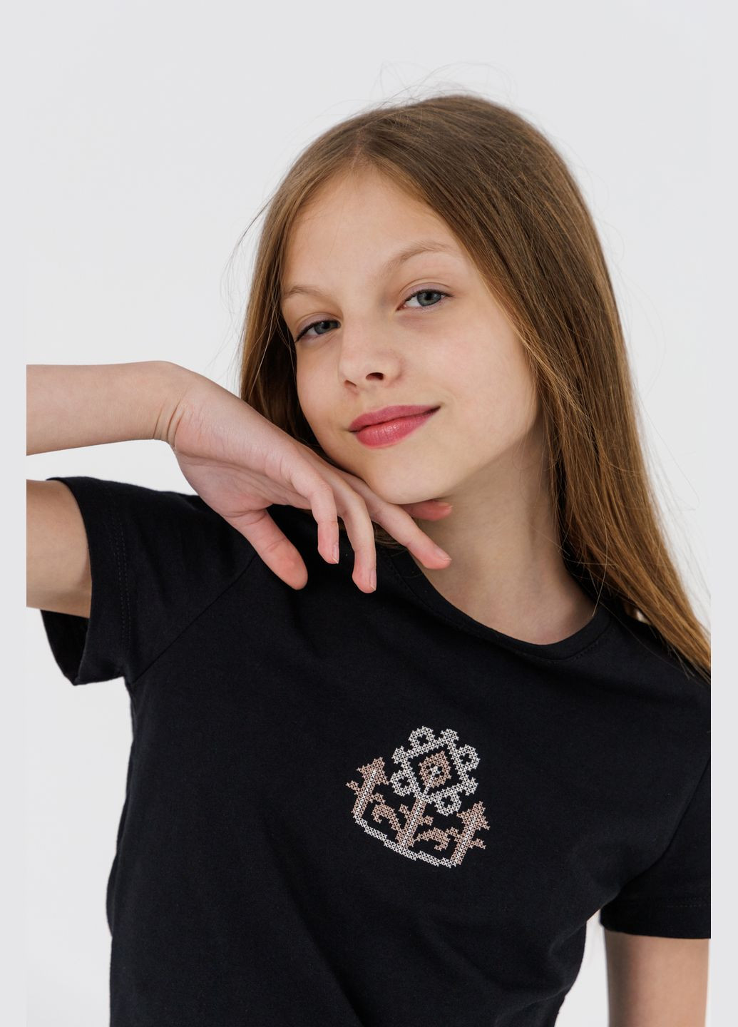 Чорна літня футболка з принтом дитяча s-e-kb02304-fl 116 см (2000990575432s) shop (2000990575432) Demos