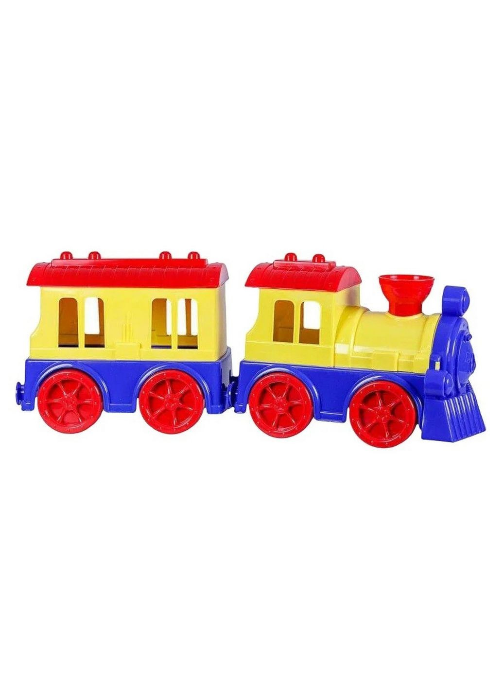 Іграшка дитяча «Потяг із пасажирським вагончиком» 19х42х34 см Юника (289365188)