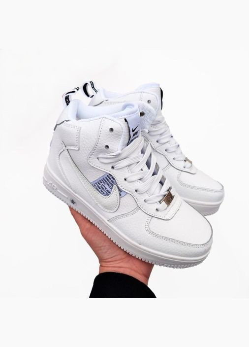 Белые зимние кроссовки air force 1 winter white высокие Nike Air Jordan 1 High