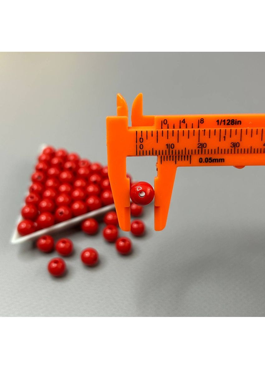(20 грамм) Бусины пластик Ø8 мм - красный Plus-plus (352752031)