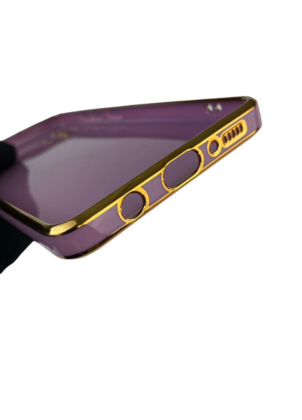 Чохол для Galaxy A51 (SM-A515F) з кільцем MagSafe із золотою окантовкою на самсунг а51 чорничний gs1 Samsung (366230952)