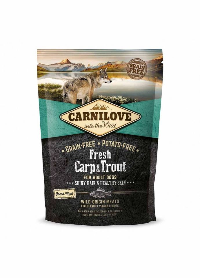 Сухой корм Fresh Carp & Trout 1,5 kg (для взрослых собак) Carnilove (293408311)